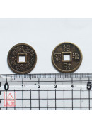 銅龜殼+方孔銅錢(三枚)